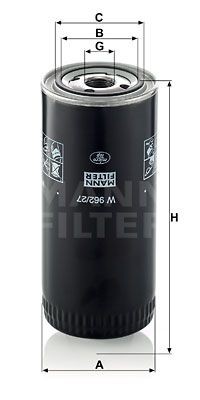 Фильтр масляный W962/27 W 962-27 MANN FILTER