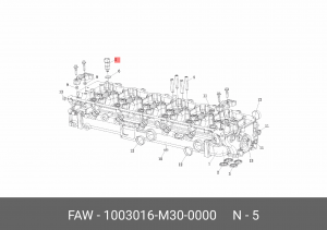Стакан форсунки (медь) CA6DM3 1003016-M30-0000 FAW
