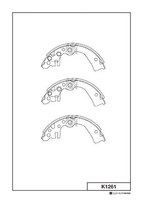 Колодки тормозные барабанные Nissan March,Note 1.0-1.4 05-12 K1261 K1261 MK KASHIYAMA
