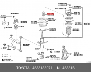 Отбойник FR стойки TOYOTA CAMRY 11- TOYOTA Camry06- TOYOTA 48331-33071 48331-33071 TOYOTA