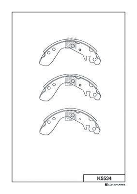 Колодки тормозные барабанные Honda Jazz II 1.2-1.4i 02- K5534 K5534 MK KASHIYAMA