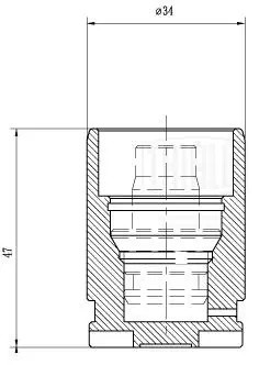 Поршень суппорта Mitsubishi Colt (04-) зад. d=34мм (RCF 012096) RCF012096 TRIALLI