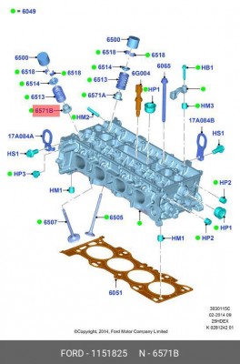 Колпачок маслосьемный впускной 1151825 1 151 825 FORD
