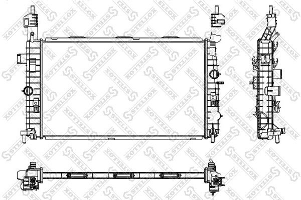 радиатор системы охлаждения!26мм\ Opel Meriva 1.4/1.6/1.8 03> 10-25350-SX STELLOX