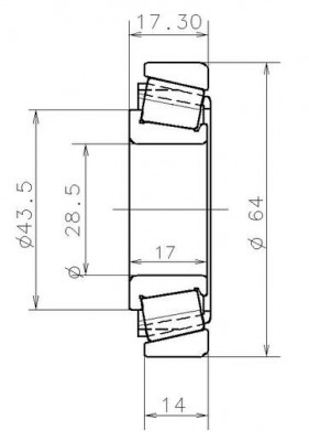 Подшипник КПП [28,5x64x17,25] EC41465H206 NTN SNR