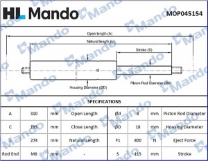 BMW 5-СЕРИЯ F10/F11 (2009>) MOP045154 MANDO