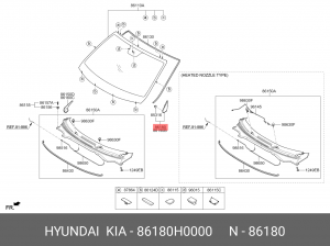 Kia RIO 2017> 86180H0000 HYUNDAI KIA