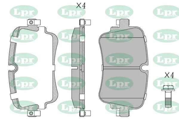 Колодки тормозные AUDI Q7 15- задние 05P2027 05P2027 LPR