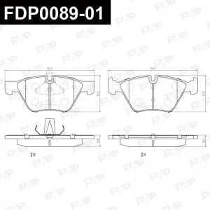 Тормозные колодки дисковые смесь CERAMIC FDP0089-01 FDP0089-01 FAP