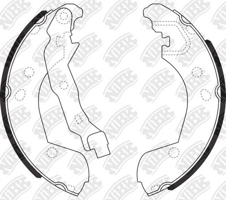Колодки тормозные NISSAN Micra (K12E) RENAULT Clio задние (4шт.) NIBK FN1255 NIBK