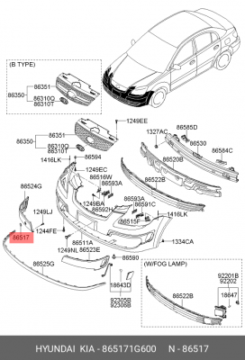 Заглушка буксирного крюка 865171G600 HYUNDAI KIA