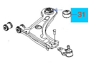Сайлентблок CHEVROLET Lacetti (05-) (1.4/1.6/1.8) рычага переднего задний OE 96391856 GENERAL MOTORS