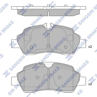 Колодки задние FORD TRANSIT 2013- SP2598 SP2598 SANGSIN