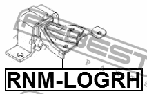Опора двигателя правая RENAULT LOGAN SANDERO I 2005.03-2018.07 RNM-LOGRH RNM-LOGRH FEBEST