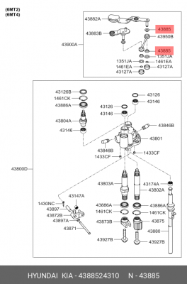 Втулка HYUNDAI HD35 (17-) рычага селектора КПП OE 4388524310 HYUNDAI KIA