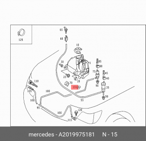 УПЛ.БАЧКА ОМЫВАТЕЯ (СПЕЦИАЛЬНЫЙ ЗАКАЗ) A 201 997 51 81 MERCEDES BENZ
