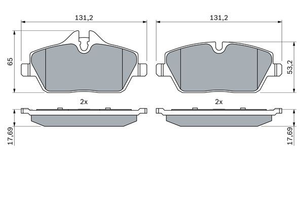 Колодки тормозные BMW 1 (E81,E82,E88) передние (4шт.) BOSCH 0 986 494 120 BOSCH