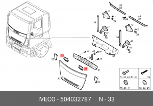 петля капота! прав/лев\Iveco 504032787 IVECO
