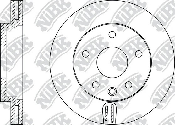 Диск тормозной VW T4 (03-) передний (1шт.) NIBK RN1316 NIBK