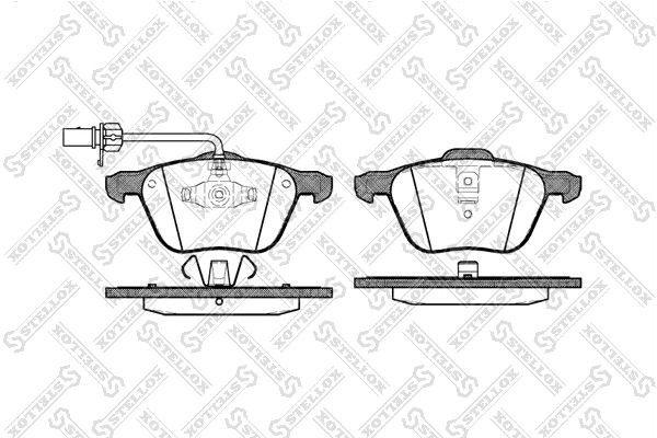колодки дисковые п.! с антискр. пл.\ VW Sharan 1.8T/2.8i/1.9TD 00>/T4 2.8i V6/VR 847-002B-SX STELLOX