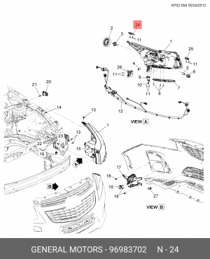 Кронштейн CHEVROLET Cruze (09-) фары правой OE 96983702 GENERAL MOTORS