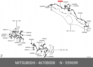 ДАТЧИК АБС ЗАДНИЙ ПРАВЫЙ  4670B008 4670B008 MITSUBISHI