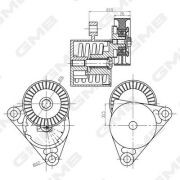 Натяжитель приводного ремня CHEVROLET Cruze (09-) (1.6),Lacetti (03-) GMB GAT10090 GMB