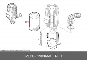 фильтр воздушный!\ Iveco Daily 1903669 IVECO