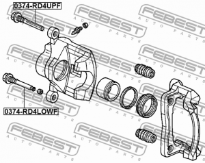 направляющая суппорта тормозного переднего!\ Honda Accord 94-98/CR-V 97> 0374-RD4UPF FEBEST