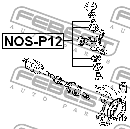 Подшипники поворотного кулака комплект NISSAN PRIMERA P12 2001-2007 NOS-P12 NOS-P12 FEBEST