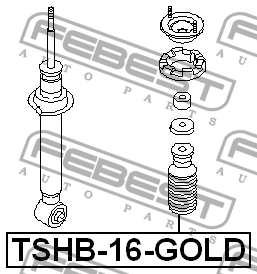 Пыльник амортизатора D16 с отбойником NISSAN PRIMERA P11 1996-2001 TSHB-16-GOLD TSHB-16-GOLD FEBEST