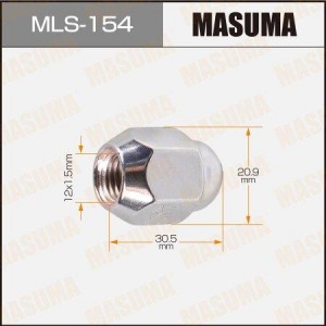 Гайка колеса М12х1.5х30 конус закрытая ключ 21мм MAZDA TOYOTA MITSUBISHI VOLVO M MLS-154 MASUMA