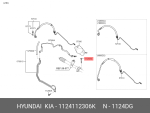 Болт М8 HYUNDAI KIA OE 1124112306K HYUNDAI KIA