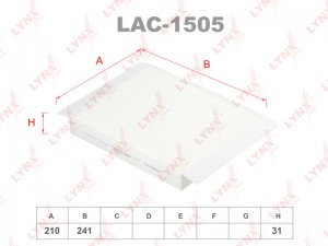 Фильтр салонный LAC-1505 LAC-1505 LYNXAUTO