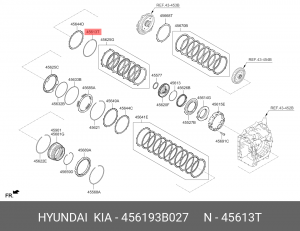 СТОПОРНОЕ КОЛЬЦО АКПП /дилерский оригинал, ввезен до 2022г/ 456193B027 HYUNDAI KIA