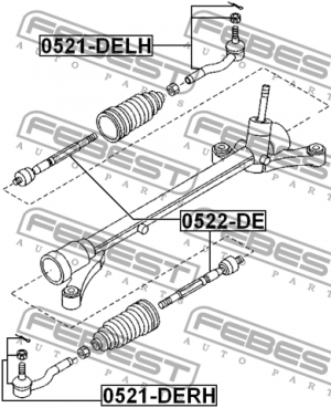 Тяга рулевая 0522-DE 0522-DE FEBEST