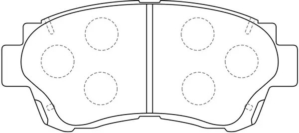 Колодки тормозные передние TOYOTA RAV4/CORONA/CARINA/CALDINA (T19)/COROLLA (E10, BP21228 SB NAGAMOCHI