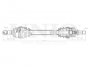 Привод в сборе передний левый CVJ-10118 UNIO
