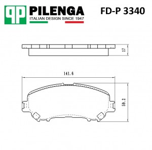Колодки тормозные дисковые передние NISSAN QASHQAI II/III FD-P3340 FDP3340 PILENGA