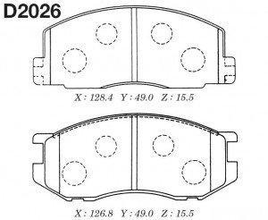 Колодки тормозные дисковые D2026 D2026 MK KASHIYAMA