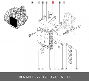 КЛАПАН ЭЛ. МАГНИТНЫЙ АКПП DP0 (аналог 31816-00QAB) 7701208174 7701208174 RENAULT