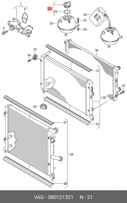 PORSCHE CAYENNE (2003-2010) 3B0 121 321 VAG