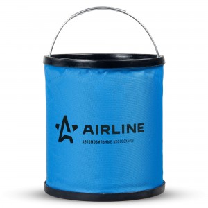 Ведро автомобильное складное (11 л) "AIRLINE" (синее) AB-O-01 AIRLINE