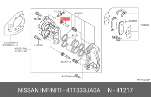 НАПРАВЛЯЮЩАЯ СУППОРТА 41133-3JA0A 41133-3JA0A NISSAN