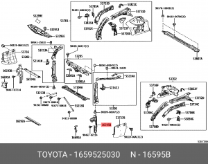 дефлектор радиатора левый!\ Toyota Camry XV70 16595-25030 TOYOTA