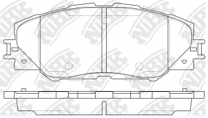 Колодки тормозные TOYOTA Auris (10-),Prius (12-) передние (4шт.) NIBK PN1530 NIBK