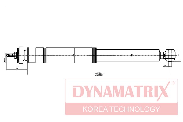 DSA553183 DYNAMATRIX-KOREA, АМОРТИЗАТОР ПОДВЕСКИ ГАЗОНАПОЛНЕННЫЙ КНР DSA553183 DYNAMATRIX
