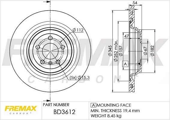диск тормозной!\ MB W166 11> BD3612 FREMAX