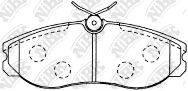 Колодки тормозные NISSAN Serena (92-00),Terrano (93-02) передние (4шт.) NIBK PN2213 NIBK