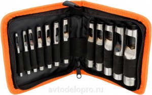 Набор пробойников (12 предметов) "АвтоDело" (3-19 мм, в сумке) 40412 AVTO DELO